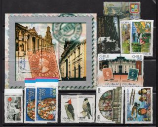 Chile 2003 Complete Year Mnh Stamps And 1 Ss Souvenir Sheet