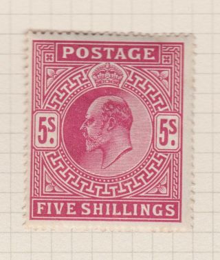 Gb Stamps King Edward Vii 1911 5/ - Somerset House 318 Mounted On Page