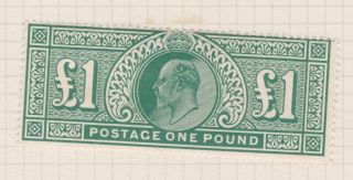 Gb Stamps King Edward Vii 1911 £1 Somerset House Mounted On Page