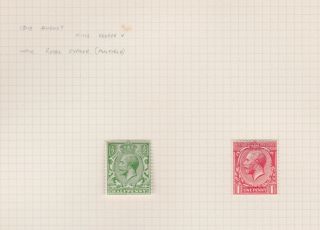Gb Stamps King George V 1913 Wmk Multi Royal Cypher Pair Mounted On Page