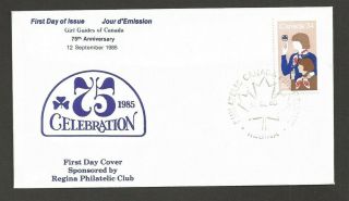 1985 Canada Girl Guides Fdc 85fd - 4 Regina Philatelic Club
