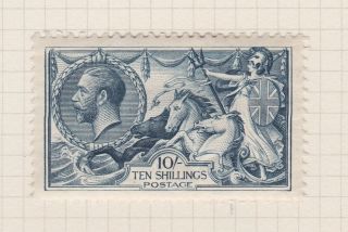 Gb Stamps King George V 1918 10/ - Seahorse Bradbury Wilkinson Mounted Page