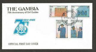 1985 Gambia Girl Guides 75th Anniv Lady Badenpowell Fdc