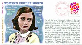 Coverscape Computer Designed International Womens Day 2019 Anne Frank Cover