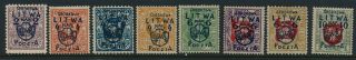 Middle Lithuania.  1920.  Near Complete Set Overprints - - - -