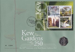 Gb Stamps Souvenir Coin Cover 2009 Kew Gardens With 50p Coin