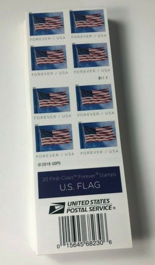 USPS US Flag 2019 (FOREVER) 50 Booklets of 20 Stamps Each = 1,  000 Stamps 2