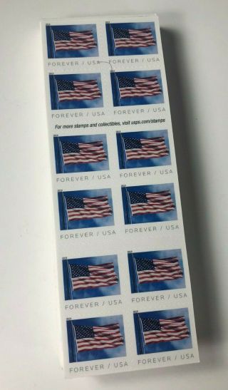 USPS US Flag 2019 (FOREVER) 50 Booklets of 20 Stamps Each = 1,  000 Stamps 3