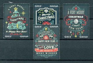 Ghana 2016 Mnh Merry Christmas & Happy Year Ornaments 4v Set Stamps