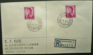 Hong Kong 18 Dec 1963 Registered Postal Cover With Choi Hung Chuen Cancels