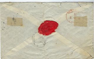 Hong Kong PO China 1918 registered cover Shanghai to UK via Canada 2