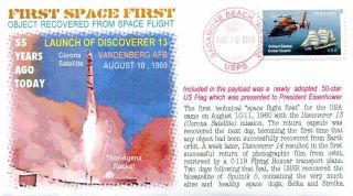 " Coverscape Computer Designed 55th Anniversary Usa First Space First Event Cover