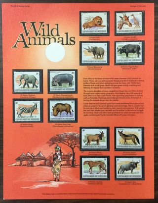 Burundi,  589 - 600,  1983 Set Of 12 “wild Animals”.  Mnh.  Cv $188.  (bjs).