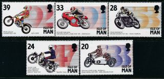 1993 Gb Isle Of Man Motorcycle Events Set Of 5 Fine Mnh/muh