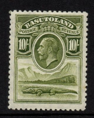 Basutoland 1933 10/ - Olive - Green Kgv - Sg 10 - Fine Fresh