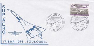 Cc119) 1974 Blue - Toulouse - Airport Charles De Gaulle Concorde