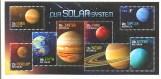 Australia - Our Solar System - Space - Min Sheet Cto - F.  2015 Issue