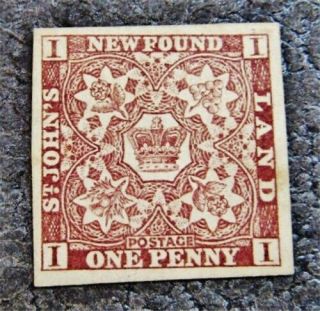 Nystamps Canada Newfoundland Stamp 1 Og H Un$150 Vf