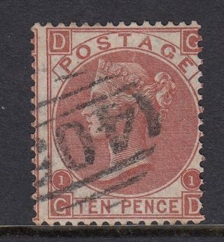 Gb Qv 10d Red - Brown Sg112 Plate 1 " Gd " 1867 Stamp - Very Fine