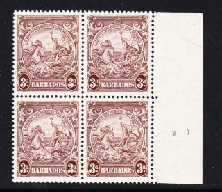 Barbados 1938 - 47 3d Brown With 