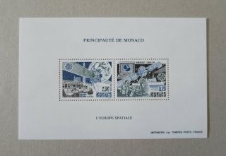 Monaco 1991 Cept " Space ",  Special Sheet Mnh,  Maury Bs14 €175 /cq180