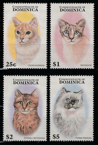 Dominica Cats 1997 Mi.  2294 - 97 Mnh Set
