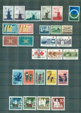 N63 Netherlands All Stamps Of The Year 1963 In Complete Sets Very Fine Mnh