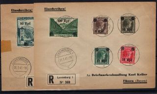 P120020/ Luxembourg German Occ / Mi 17/24–31/32 On Covers 167 E