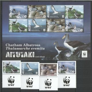 H1165 2016 Aitutaki Wwf Fauna Birds Chatham Albatross 1kb,  1set Mnh