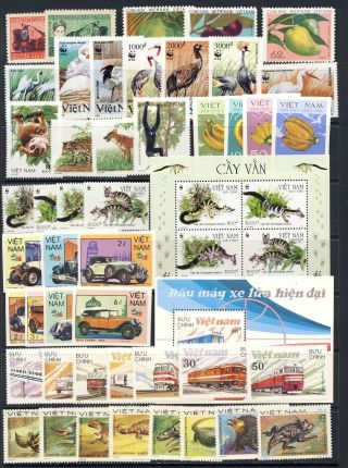 Viet Nam Mnh Vf Complete Topical Sets On Two Stockpages With Imperfs,  Sheets Also