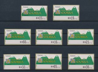 Lk69201 Andorra Atm Stamps Self - Adhesives Mnh