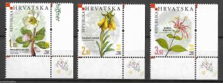 Croatia - 2008 Mnh " Endemic Plants - Flowers " Complete Set