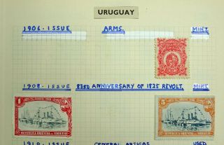 URUGUAY Mint/Used,  Airmail,  Sets,  etc.  on Pages.  (124 pics) 6