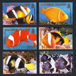 Solomon Is.  Reef Fish 6v Mnh Sg 996 - 1001 Sc 921 - 926