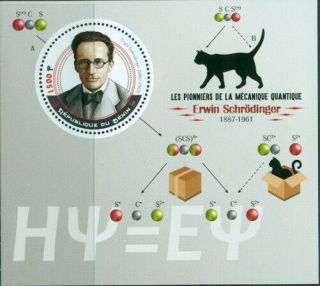 2018 Pioneers Of Quantum Physics Erwin Schrodinger Physics Science Cats S/s Mnh