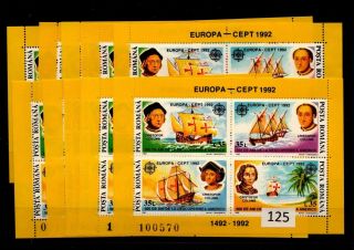 // 10x Romania - Mnh - Europa Cept 1992 - Columbus - Ships -