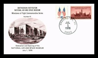 Dr Jim Stamps Us Smithsonian National Air Space Museum Opening Event Cover 1976