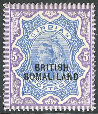 Somaliland 1903 Ultramarine/violet 5r Overprint At Bottom Sg24