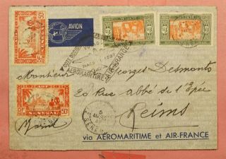 1937 French West Africa Senegal Air France First Flight To France