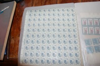 Postage Stamps Full sheet Frank LLoyd Wright 2 cent & pen & Quill 1 cent 3