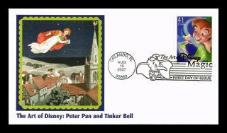 Dr Jim Stamps Us Art Of Disney Peter Pan Tinker Bell Fdc Cover Dumbo Cancel