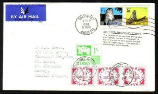 Rhodesia 1970 Invalid Stamps Cover - Jersey Postage Dues 3d X 3 And 1s