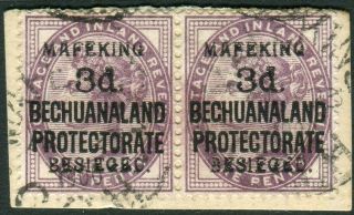 Cape Of Good Hope - 1900 3d On 1d Lilac Mafeking Seige Stamp Fu Sg 7