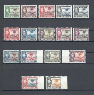 Gambia 1938 - 46 Sg 150/61 Mnh Cat £170