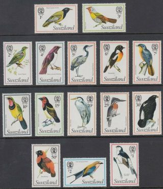 Swaziland 1976 Birds Defin Set (x15) (id:877/d57885)