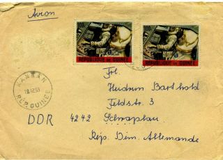 Guinea / Rep.  De Guinee Space Gemini 5 On Cover To East Germany
