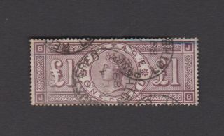 1884 Gb Qv £1 Brown - Lilac Stamp,  Good Sg185,  Scarce