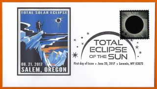 Salem,  Oregon.  First Day Of Issue.  Total Solar Eclipse Of The Sun.  Fdc