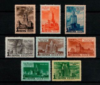 Russia,  Planned Moscow Buildings,  Year 1950,  Mi.  1527 - 1534,  Mnh Og Vf (m3620).