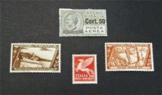 Nystamps Italy Stamp C10//c41 Og H $40